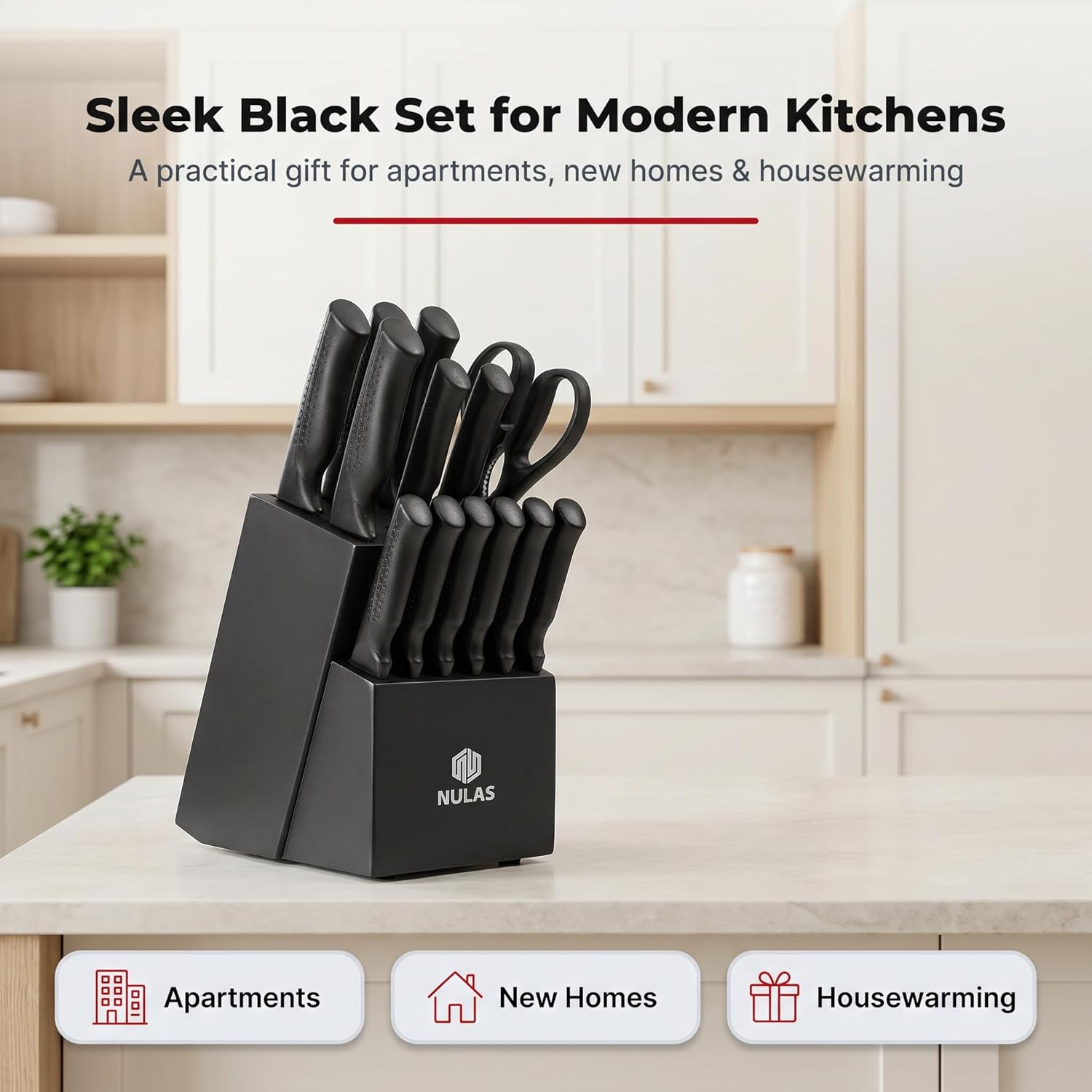Kitchen Knife Set 15-Piece