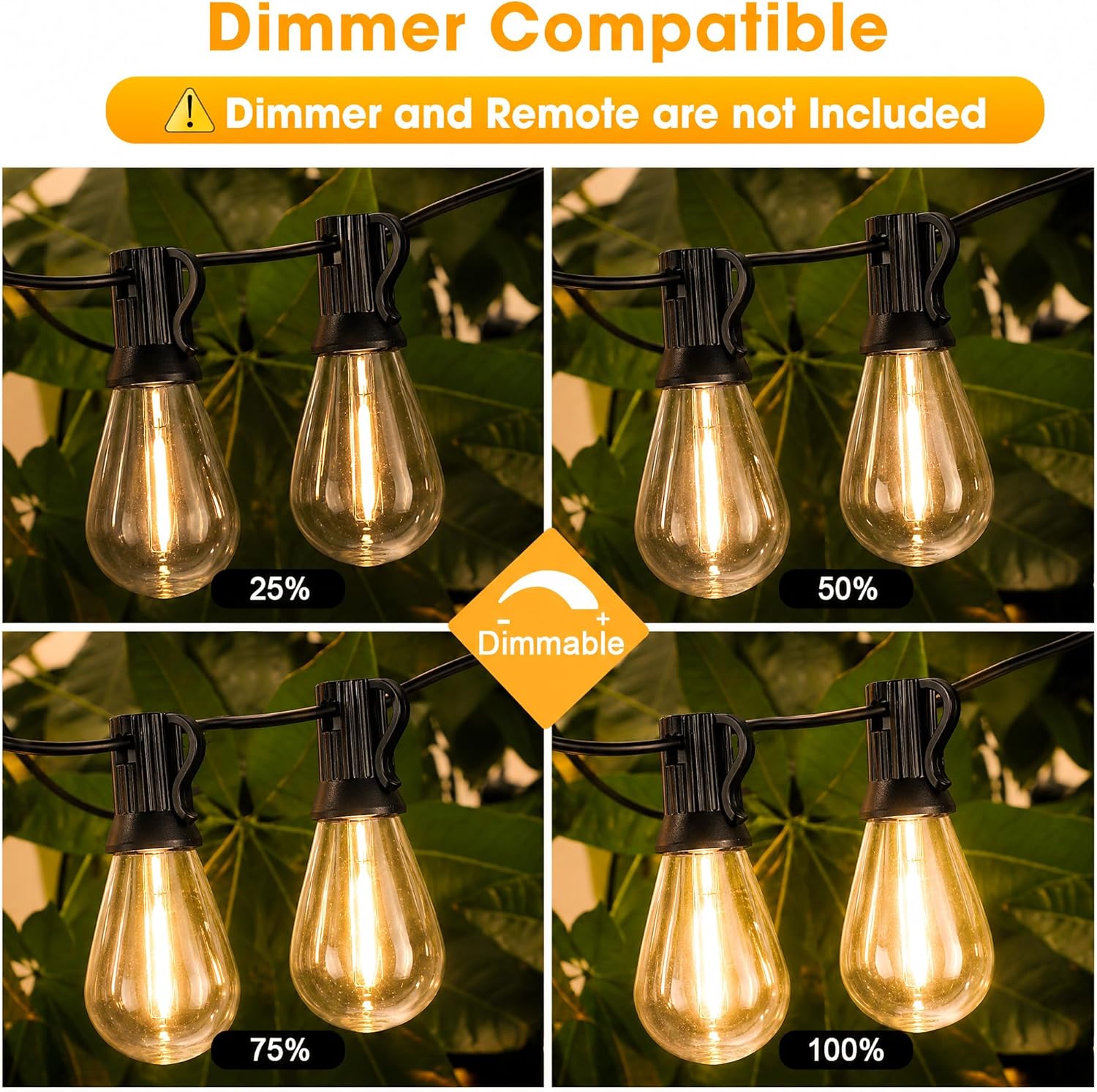 LED String Lights Outdoor 50ft