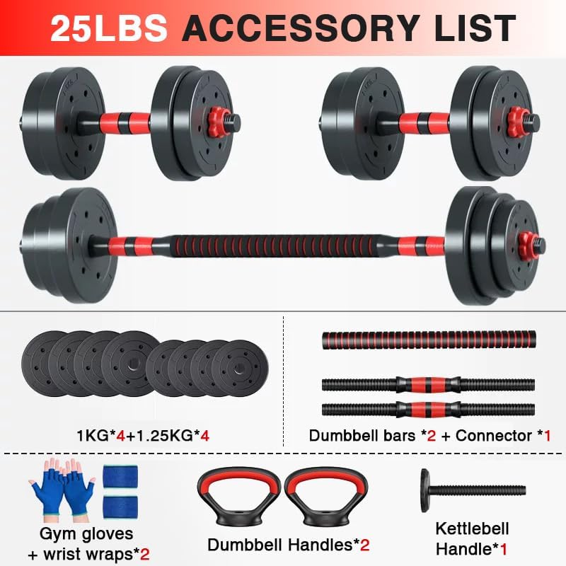 Adjustable Dumbbell Set 2x25lbs