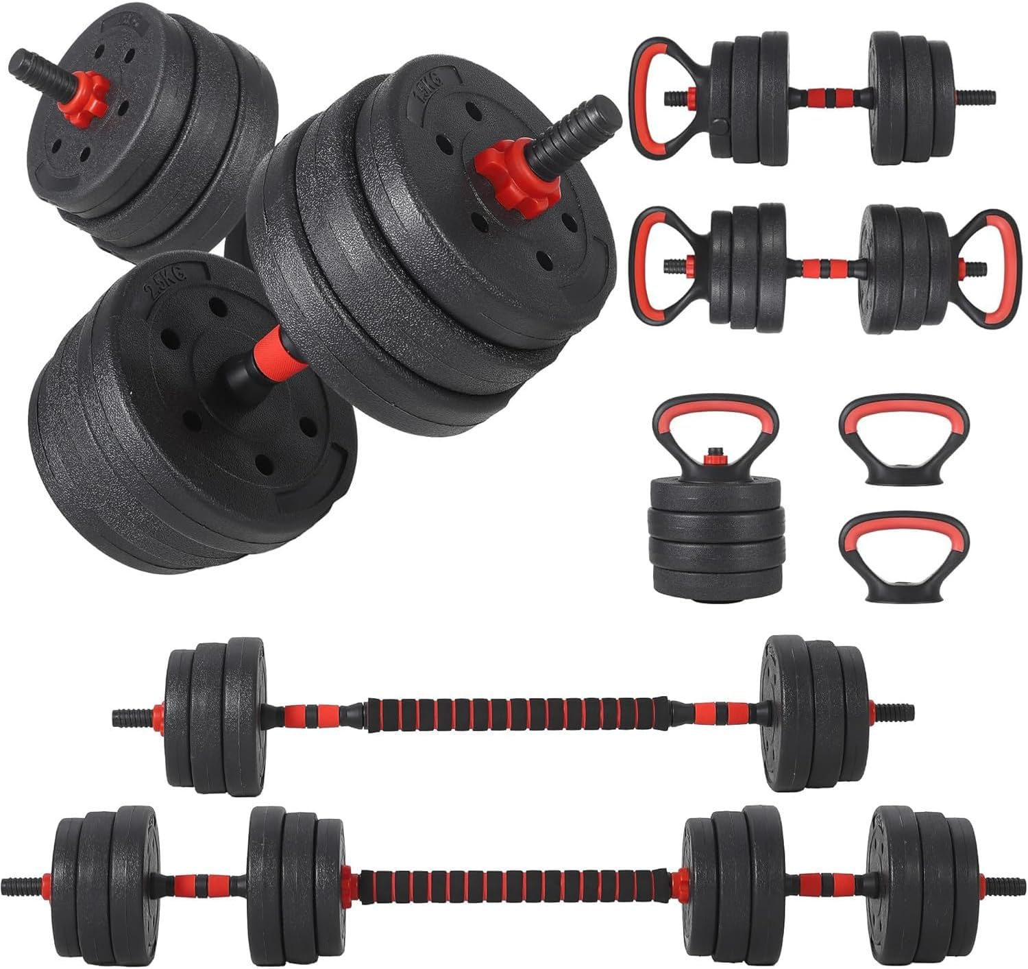 Adjustable Dumbbell Set 2x25lbs