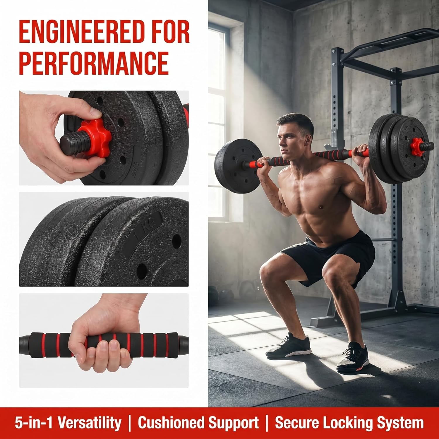 Adjustable Dumbbell Set 2x25lbs