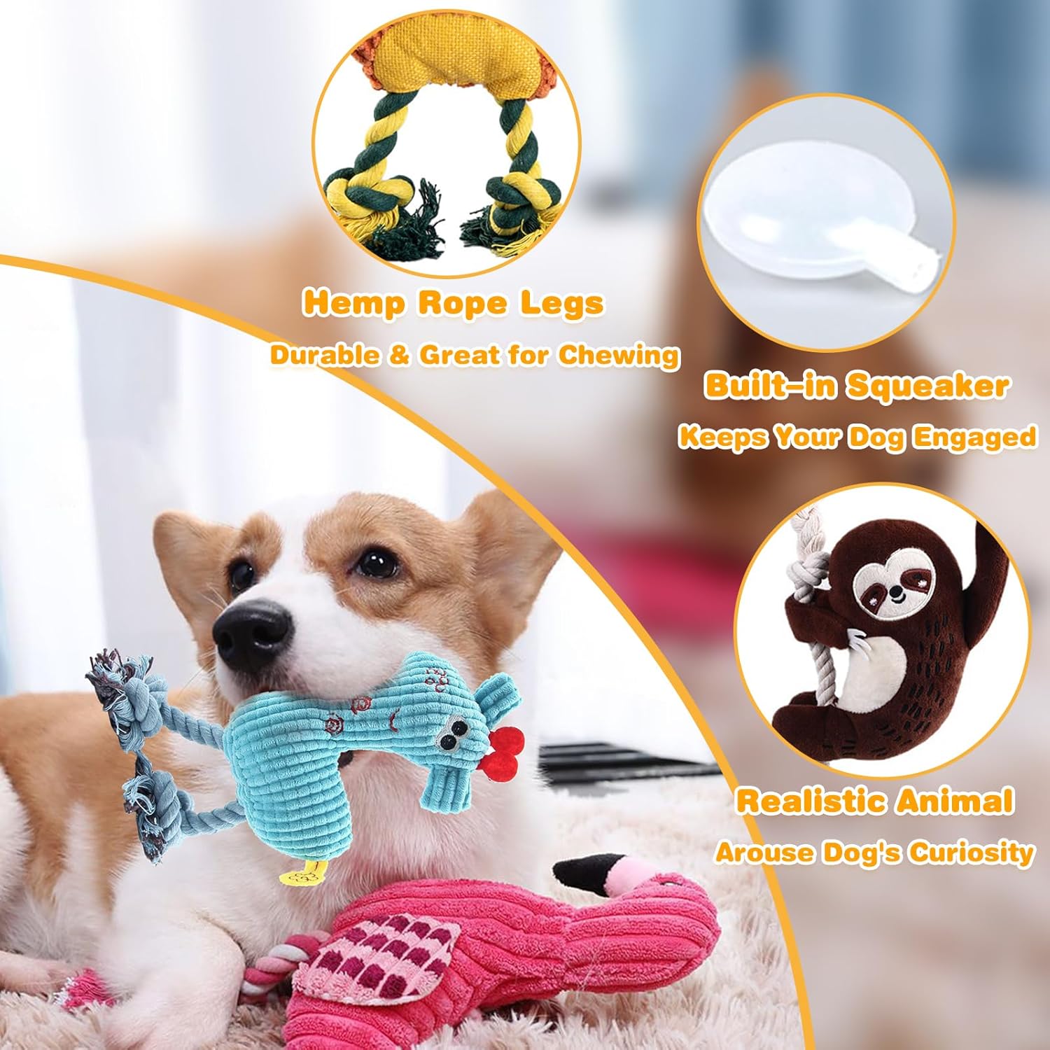 Interactive Dog Toys Pack 5-Piece